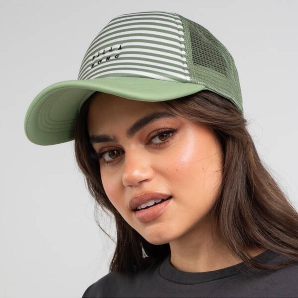Billabong Green Striped Cap NWOT
